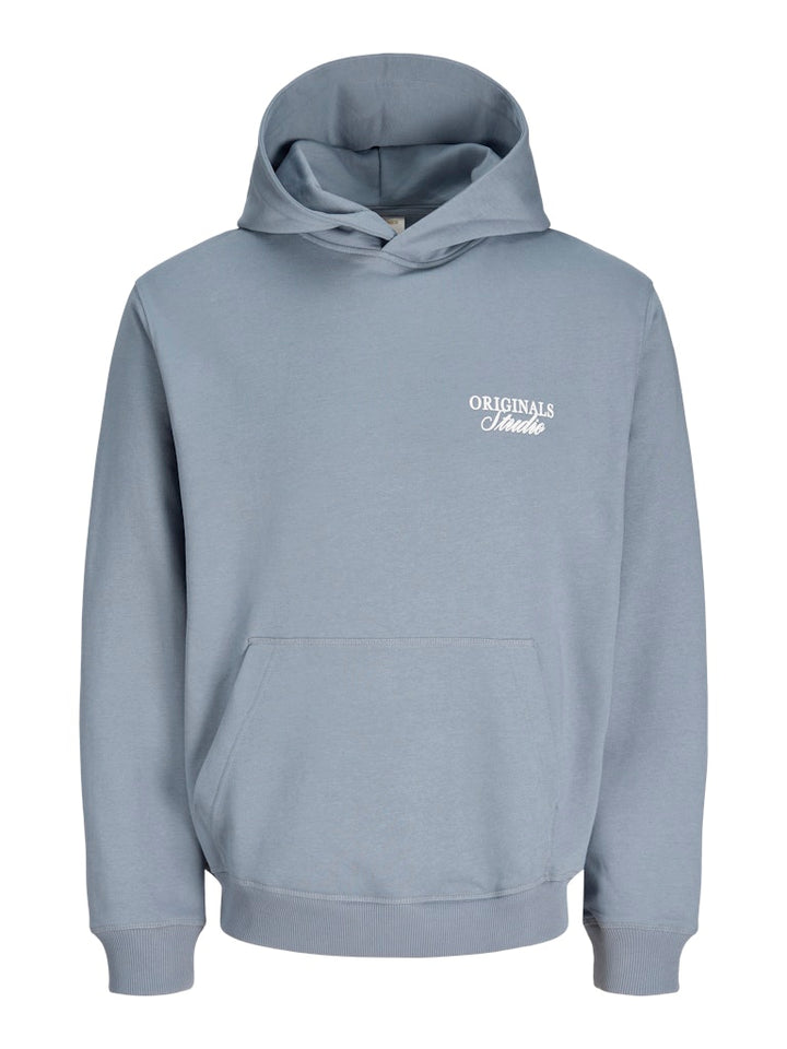 Jornorrebro Typo Back Sweat Hood Sn - Rafblauw