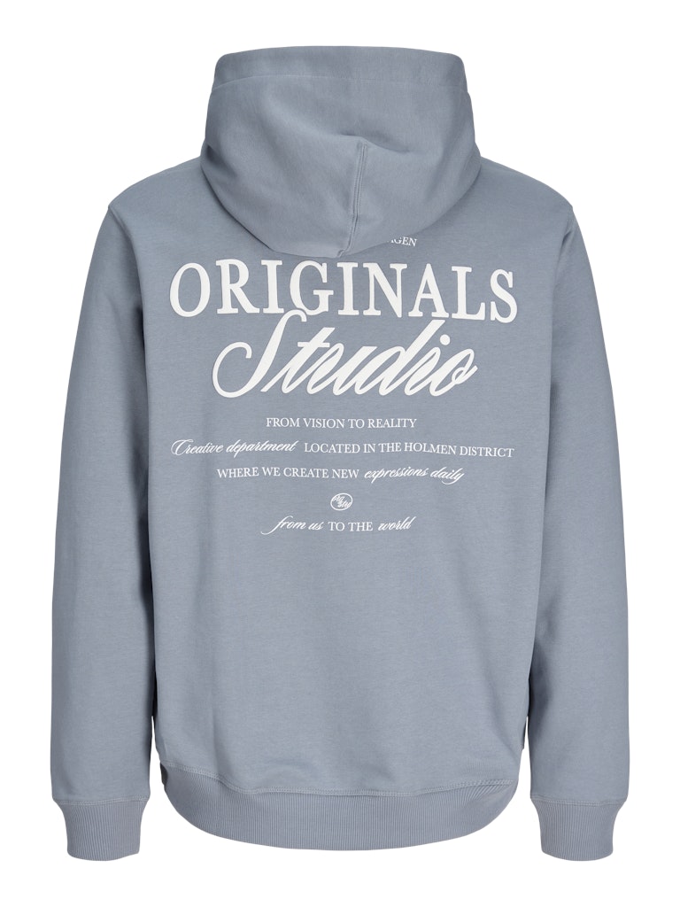 Jornorrebro Typo Back Sweat Hood Sn - Rafblauw