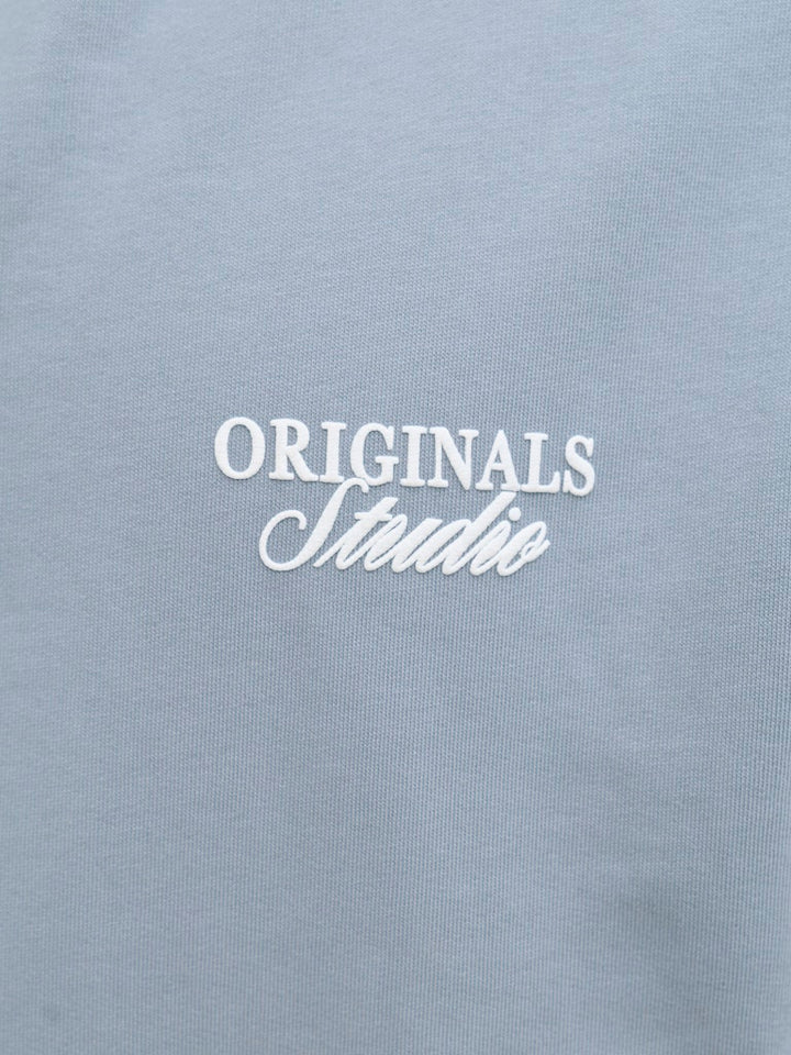 Jornorrebro Typo Back Sweat Hood Sn - Rafblauw