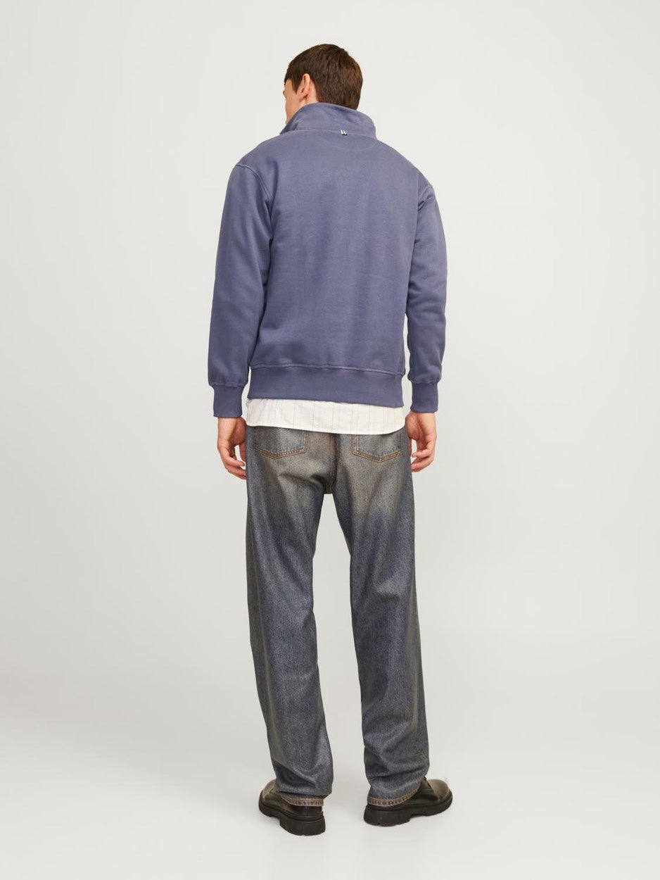 Jorfrederiksberg Sweat Quarter Zip - Rafblauw