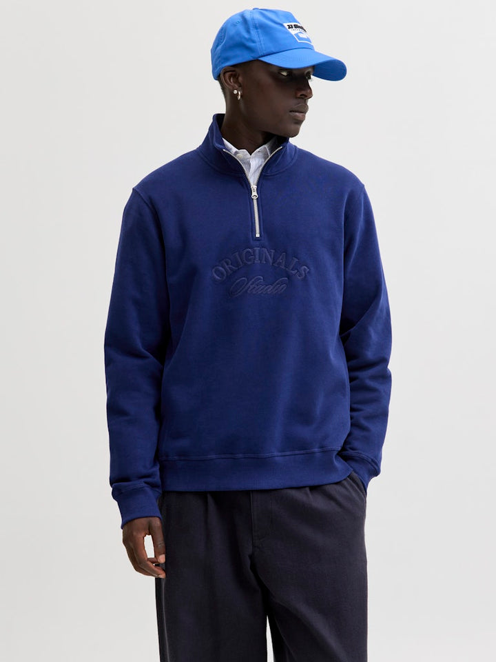 Jorbleecker Branding Sweat High Neck Bf - Kobalt