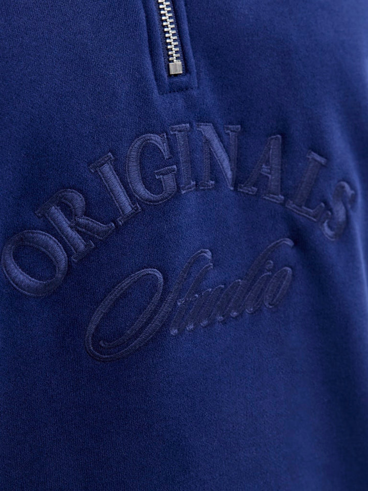 Jorbleecker Branding Sweat High Neck Bf - Kobalt