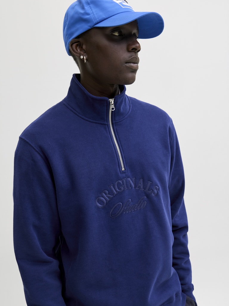 Jorbleecker Branding Sweat High Neck Bf - Kobalt