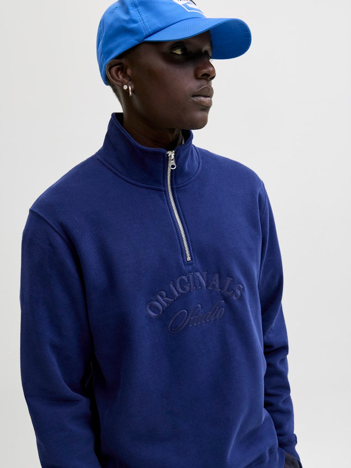 Jorbleecker Branding Sweat High Neck Bf - Kobalt