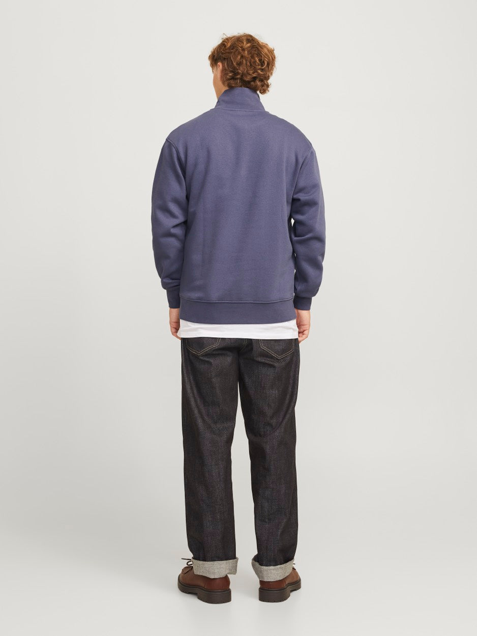 Jorvesterbro Sweat Quarter Zip Hn N - Petrol Blauw