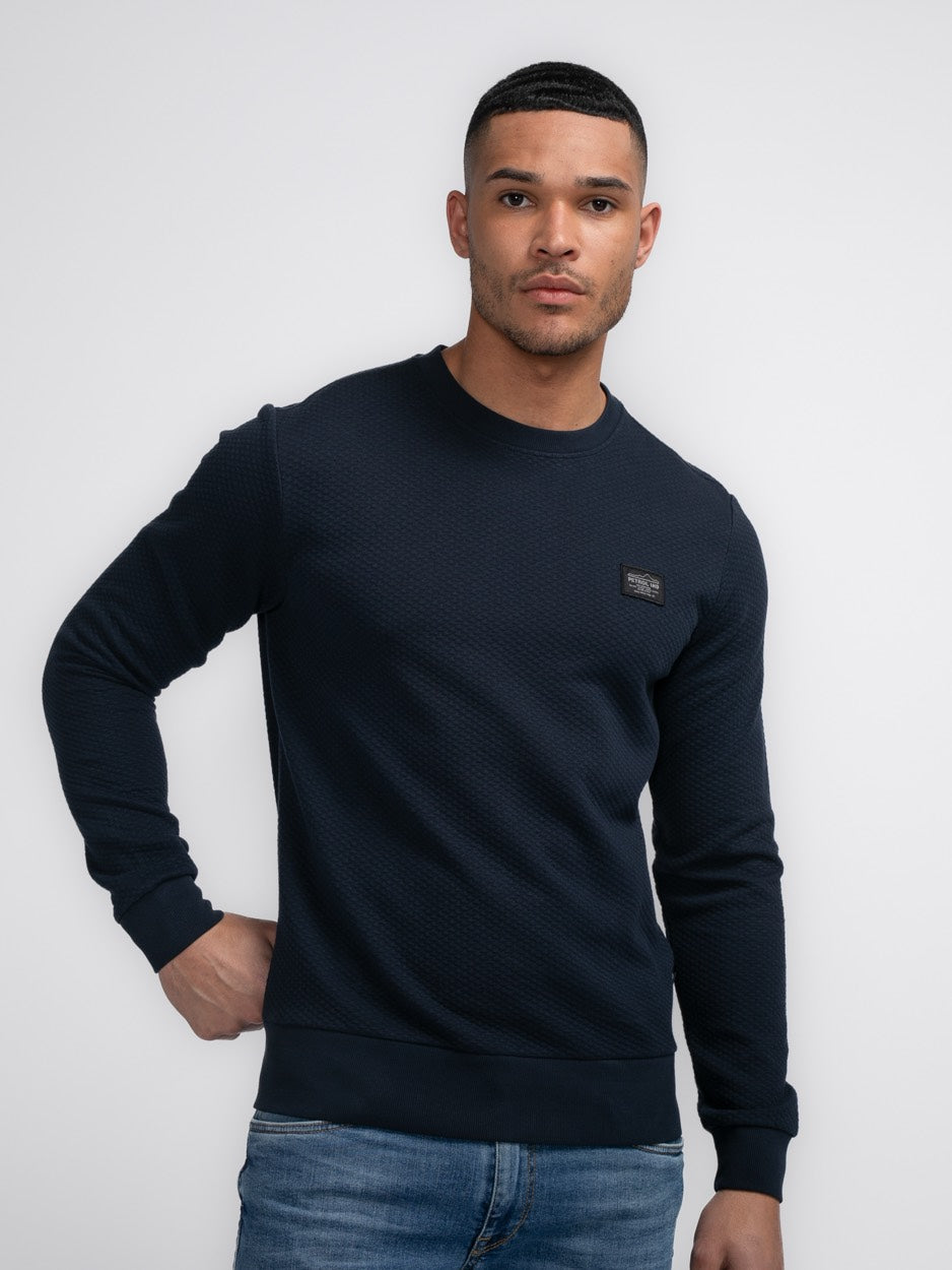 M-3040-swr332  Sweater Round Neck - Navy