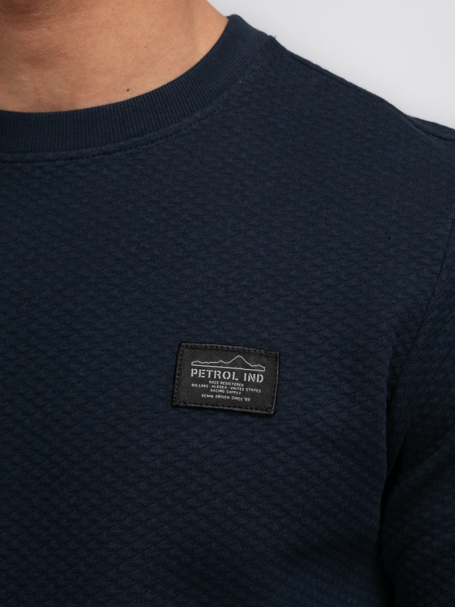 M-3040-swr332  Sweater Round Neck - Navy