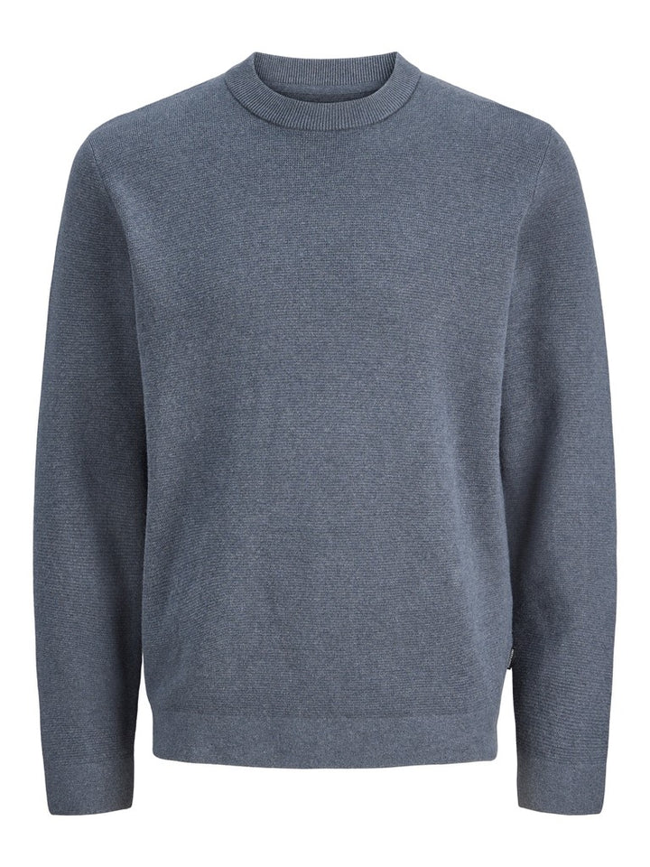 Jprblamilano Stitch Knit Crew Neck Sn - Navy