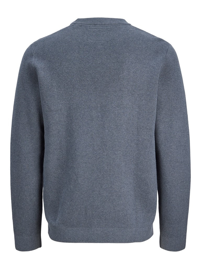 Jprblamilano Stitch Knit Crew Neck Sn - Navy