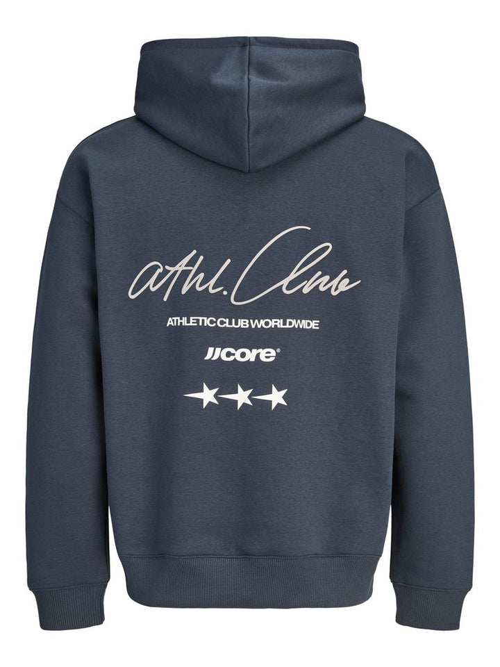 Jcoclub Back Script Print Sweat Hood Sn - Navy