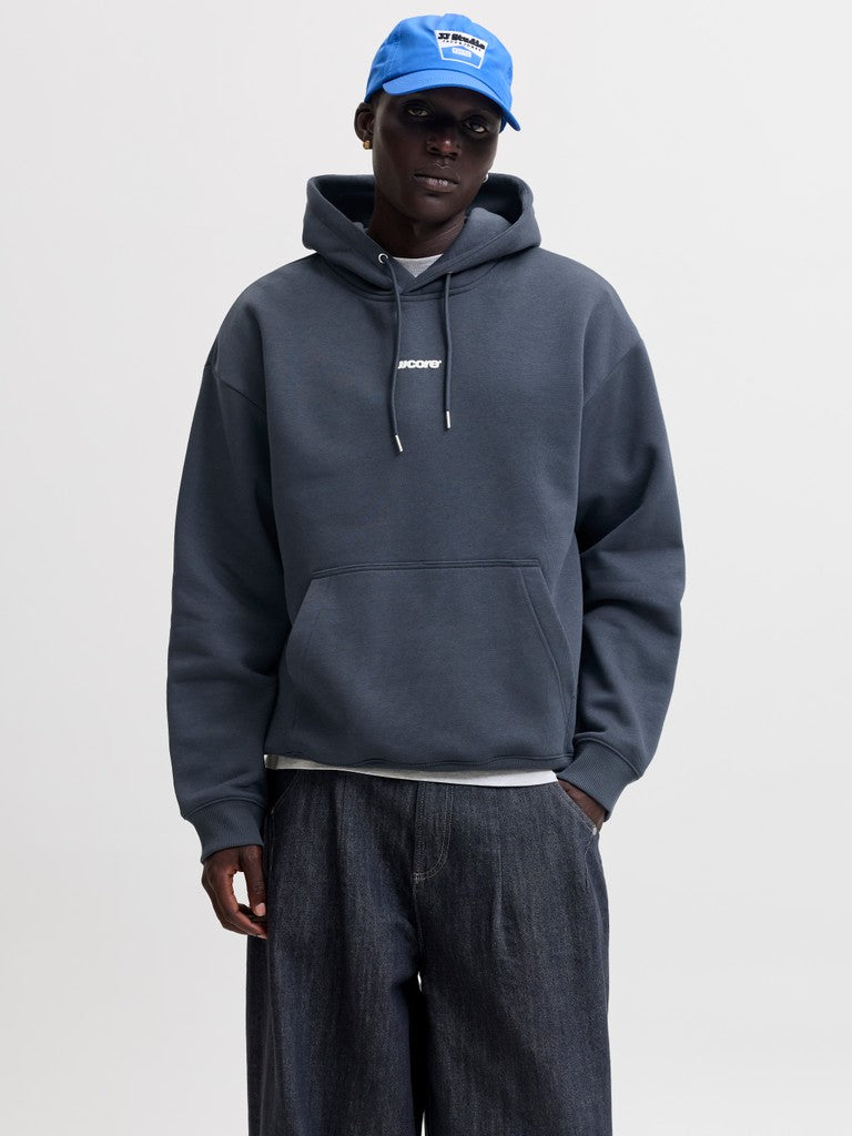 Jcoclub Back Script Print Sweat Hood Sn - Navy
