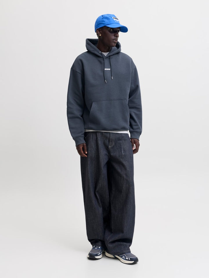 Jcoclub Back Script Print Sweat Hood Sn - Navy