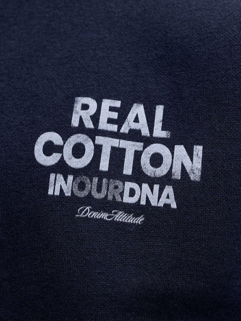 Jjedover Graphic Sweat Crew - Navy