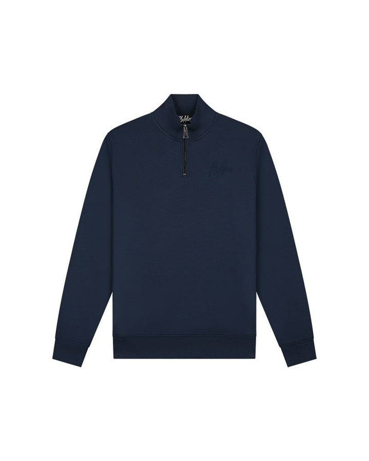 Cargo Quater Zip Sweater - Navy