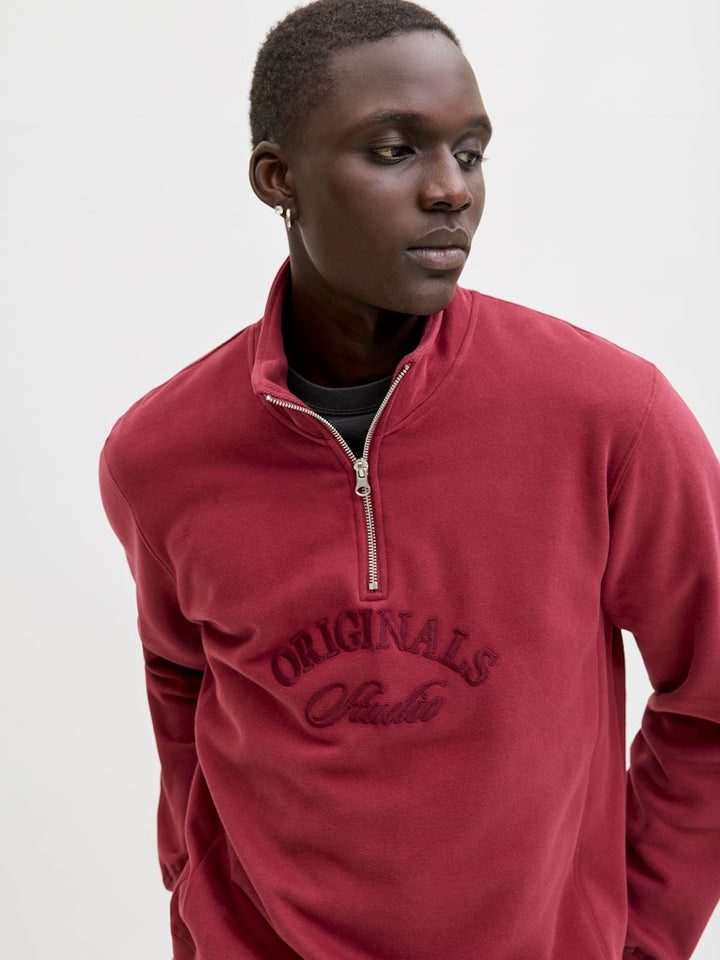 Jorbleecker Branding Sweat High Neck Bf - Steenrood