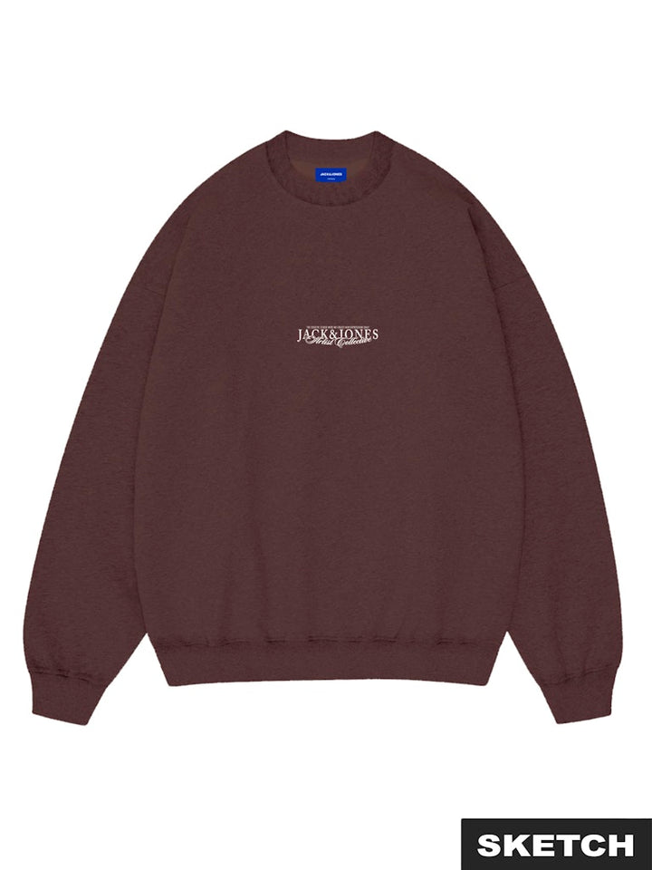 Jorbleecker Aop Box Sweat Crew Neck - Bordeaux