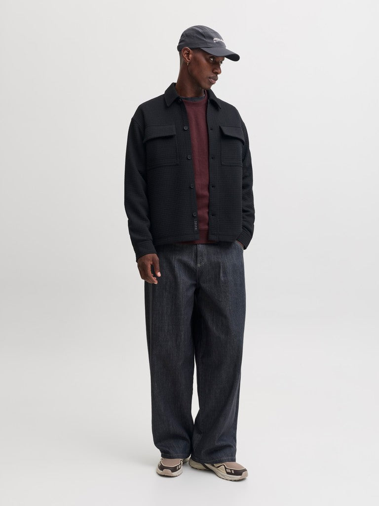 Jcofusion Waffle Brand Sweat Crew Neck - Bordeaux