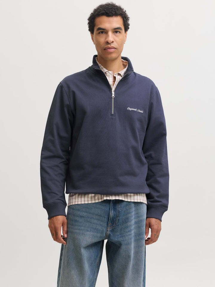 Jornorrebro Emb Sweat High Neck Noos - Rafblauw