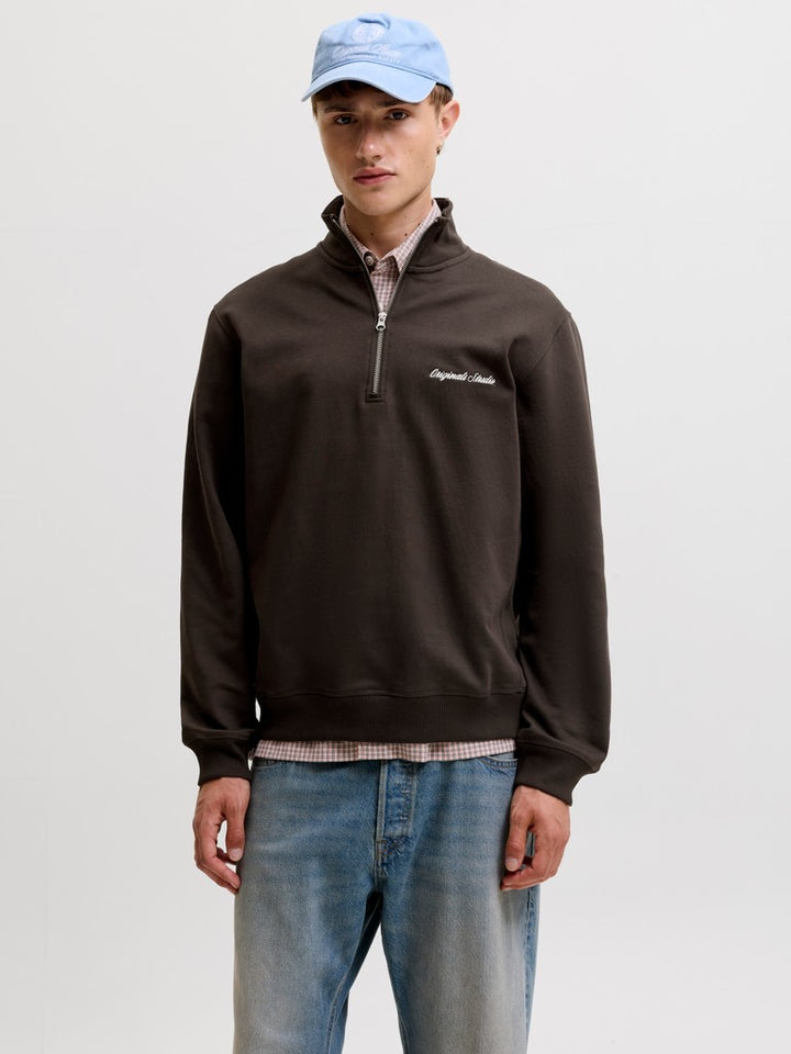 Jornorrebro Emb Sweat High Neck Noos - Bruin
