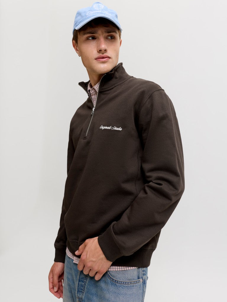 Jornorrebro Emb Sweat High Neck Noos - Bruin