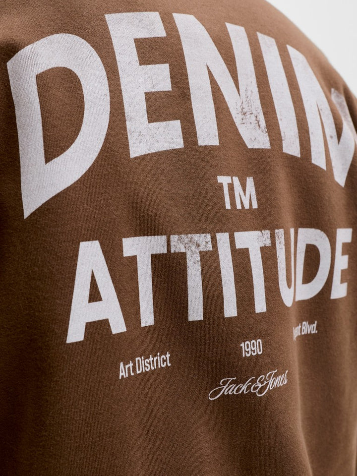 Jjedover Graphic Sweat Crew - Bruin