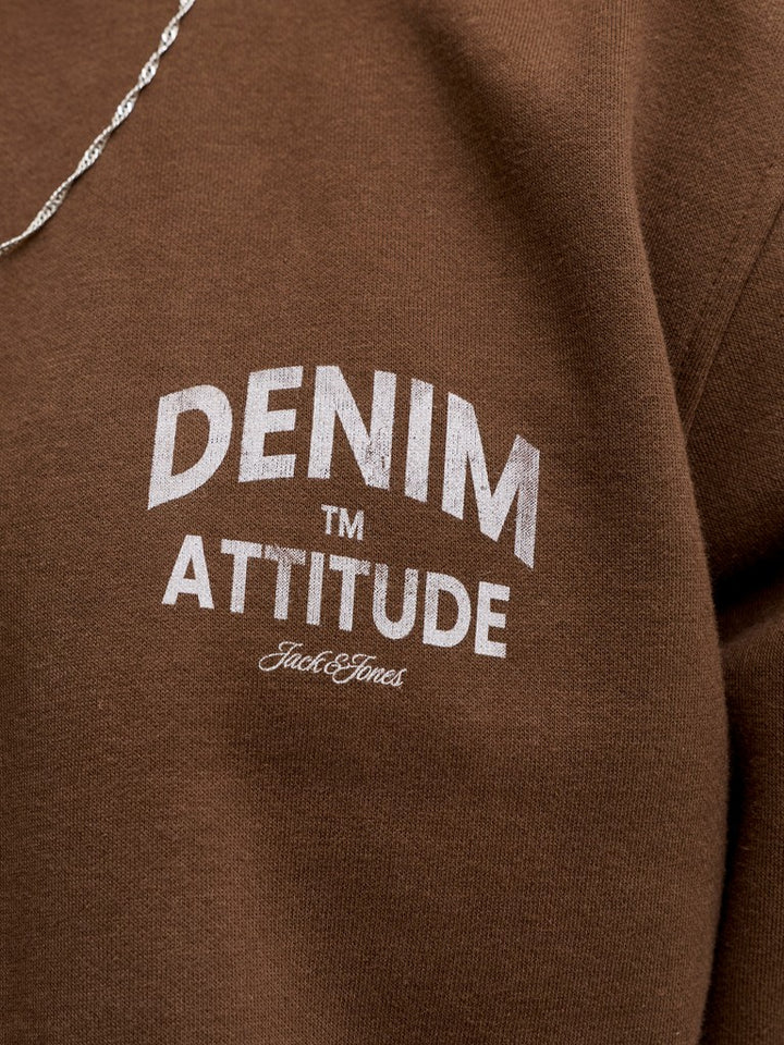 Jjedover Graphic Sweat Crew - Bruin