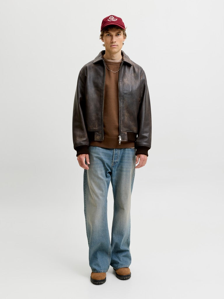 Jjedover Graphic Sweat Crew - Bruin