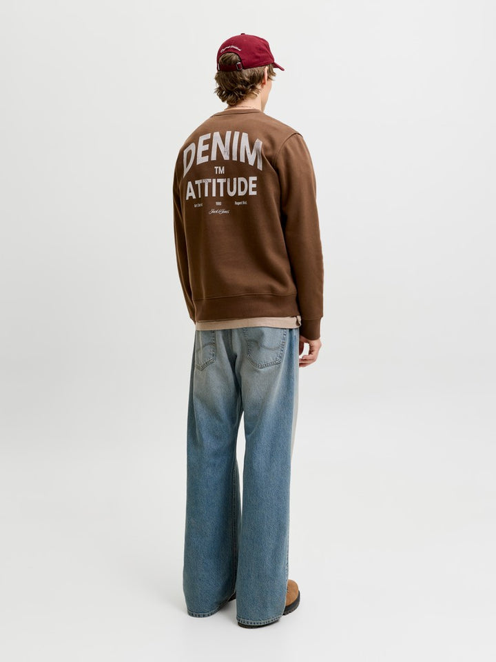 Jjedover Graphic Sweat Crew - Bruin