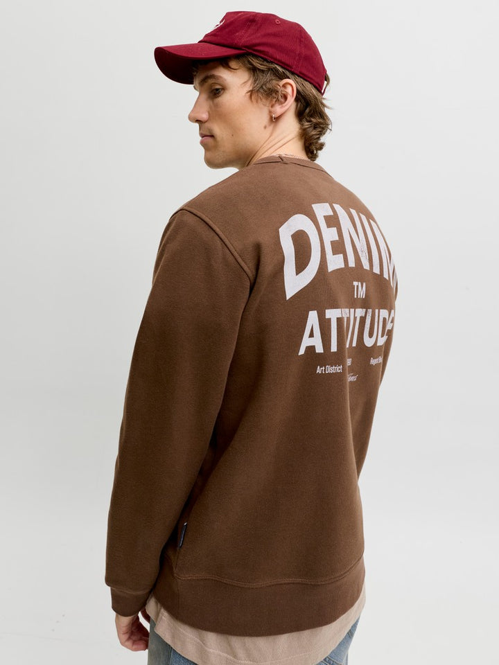 Jjedover Graphic Sweat Crew - Bruin