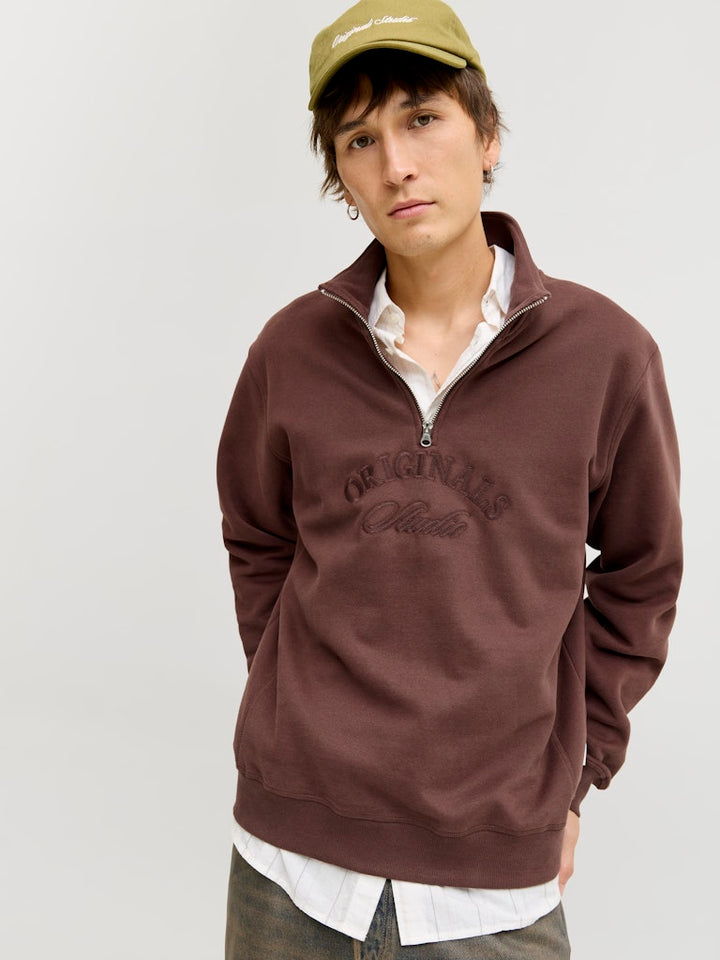 Jorbleecker Branding Sweat High Neck Bf - Cognac
