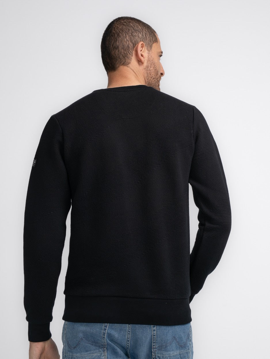 M-3040-swr31 Sweater Round Neck - Zwart