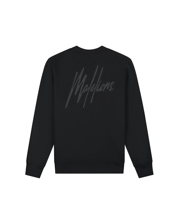 Striped Signature Sweater - Zwart