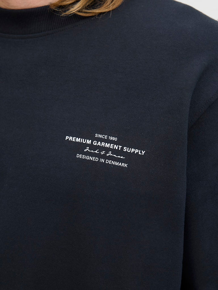 Jprblachad Branding Sweat Crew Neck Ln - Zwart