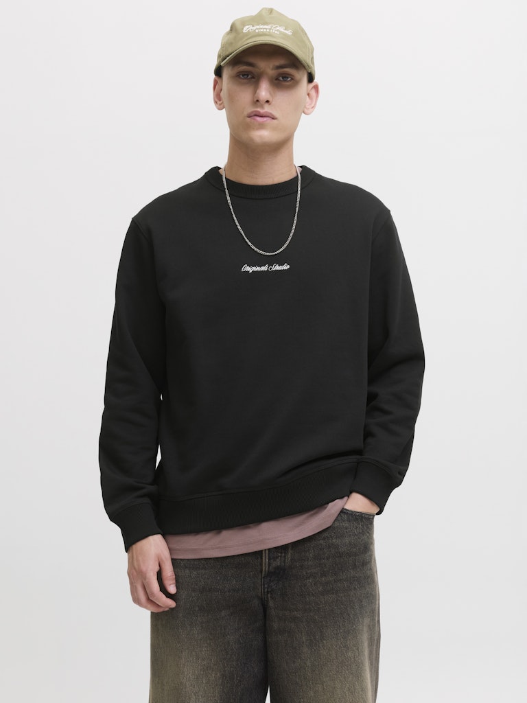 Jornorrebro Emb Sweat Crew Noos - Zwart