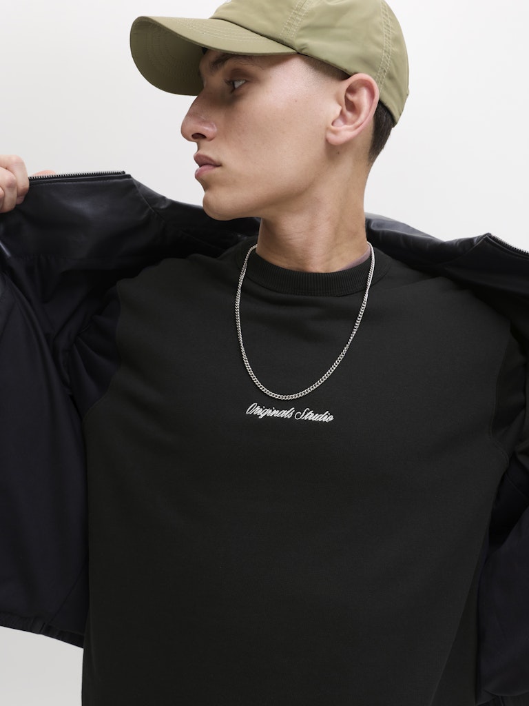 Jornorrebro Emb Sweat Crew Noos - Zwart