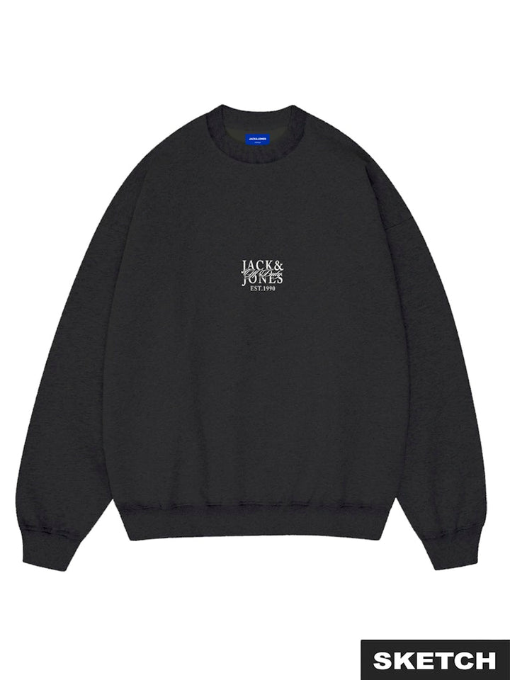 Jorbleecker Aop Box Sweat Crew Neck - Zwart