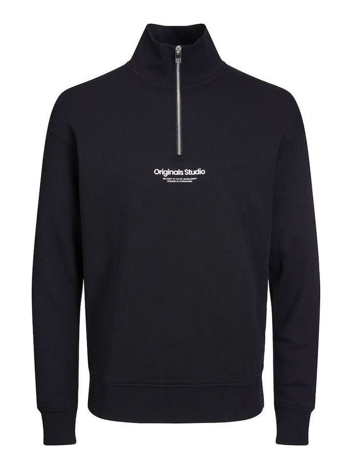 Jorvesterbro Sweat Quarter Zip Hn N - Zwart