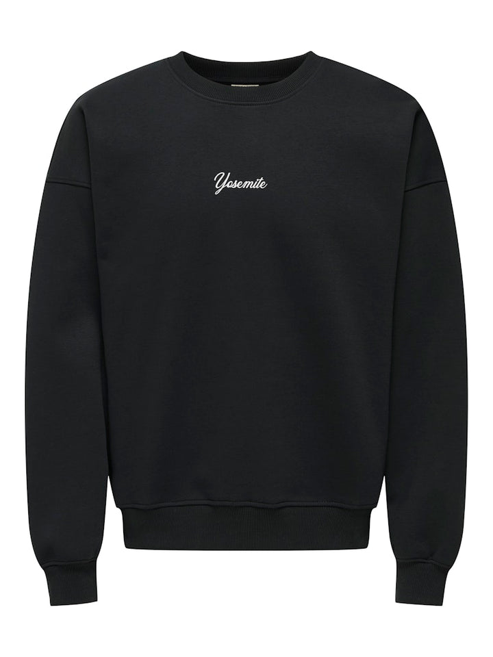 Onsceres Ski Ls Reg Crew Swe Cs - Zwart