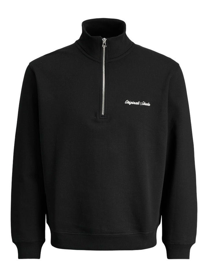 12282899jornorrebro Sweat Quarter Zip Hn N - Zwart