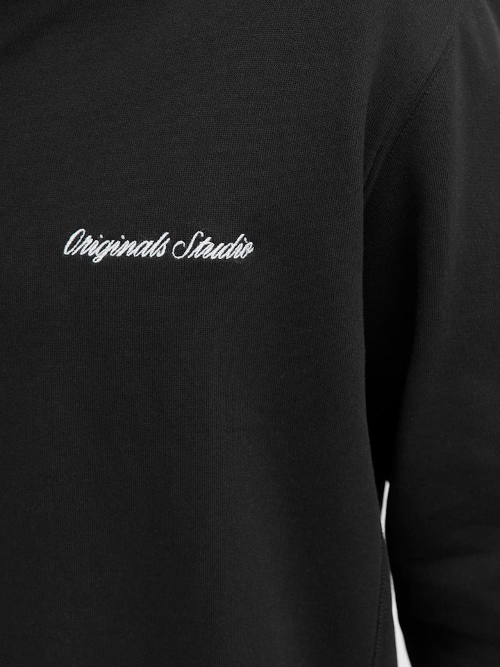 12282899jornorrebro Sweat Quarter Zip Hn N - Zwart