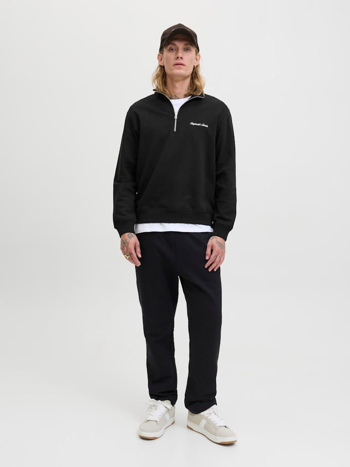12282899jornorrebro Sweat Quarter Zip Hn N - Zwart