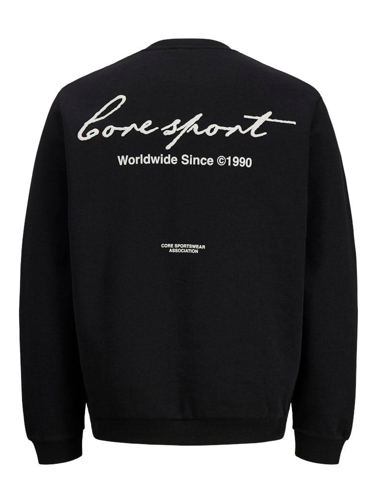 Jcodust Script Sweat Crew Neck - Zwart