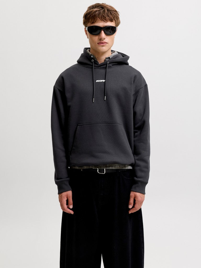 Jcoclub Back Script Print Sweat Hood Sn - Zwart
