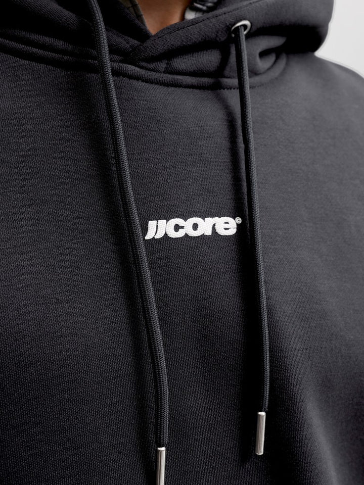 Jcoclub Back Script Print Sweat Hood Sn - Zwart