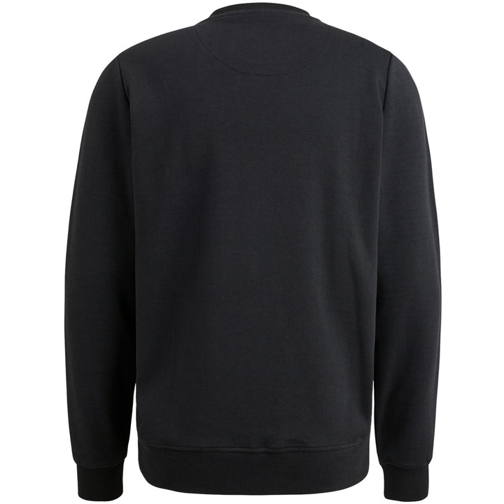 Crewneck Pique Double Face Sweat - Zwart