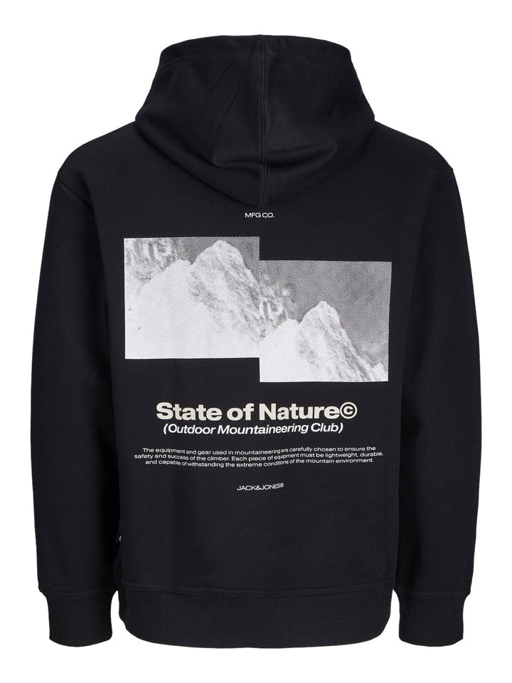 Jcoalpha Mountain Print Sweat Hood - Zwart