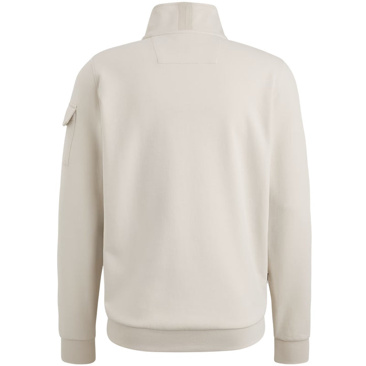 Half Zip Collar Interlock Jersey - Lichtgrijs