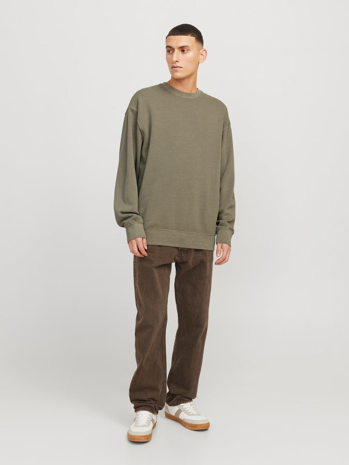 Jjecharge Faded Sweat Crew Neck Noo - Lichtgrijs
