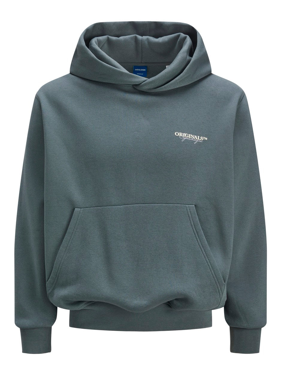 Jorislington Back Sweat Hood Sn - Steel