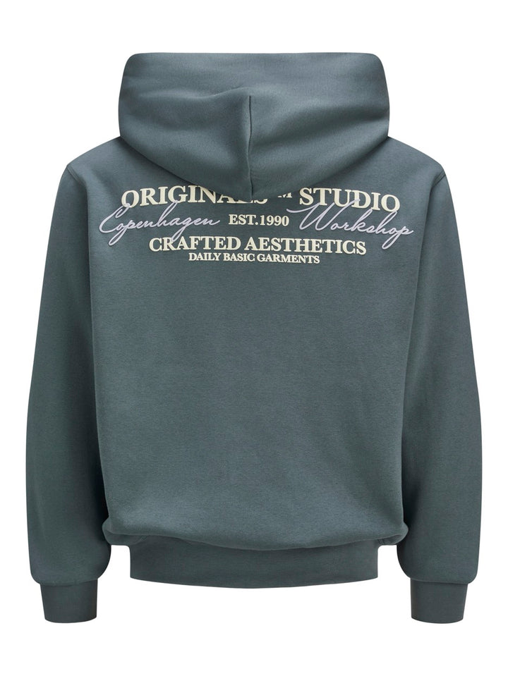 Jorislington Back Sweat Hood Sn - Steel